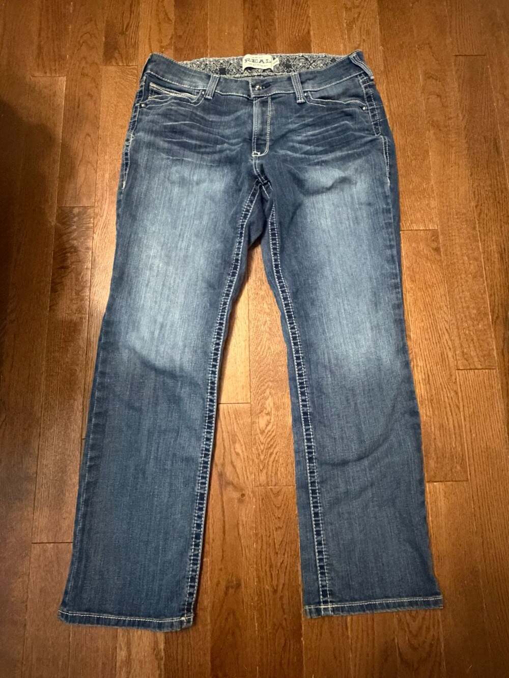 Ariat REAL Denim Women's Mid-Rise Bootcut Jeans Size 34R